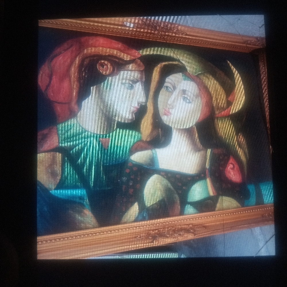 Colorful Abstract Couple Art Print